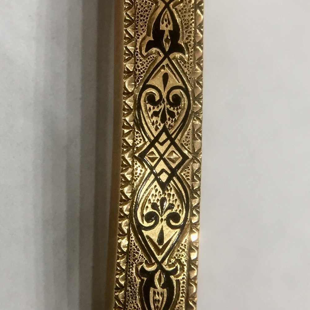 14 kt Gold and Black Mourning Pin